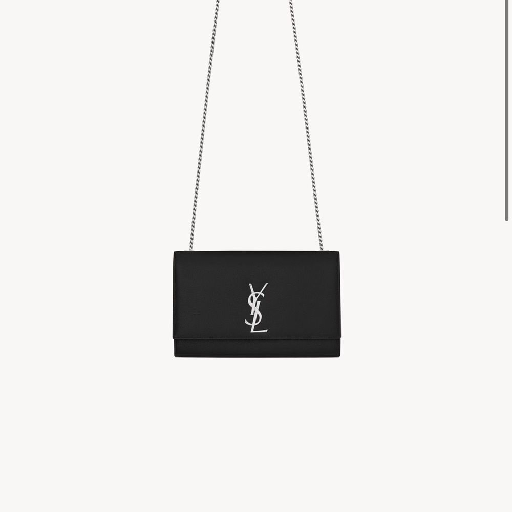 YSL Black Chain Wallet